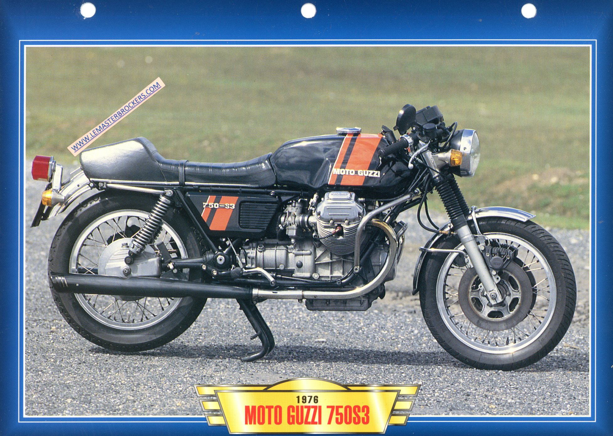 DOCUMENT MOTO GUZZI 750 S3 1976 - FICHE MOTO