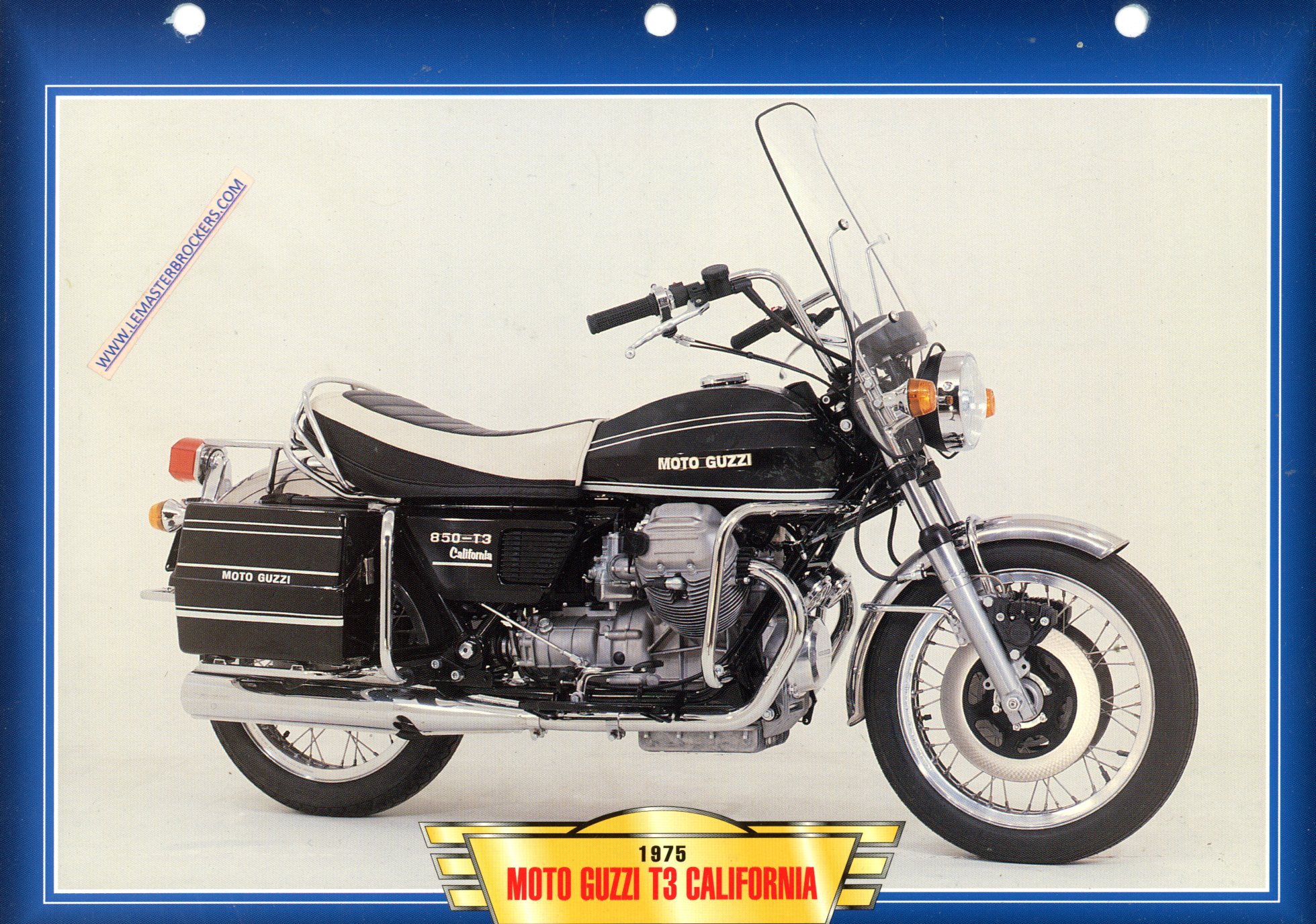 DOCUMENT MOTO GUZZI T3 CALIFORNIA 1975 - FICHE MOTO