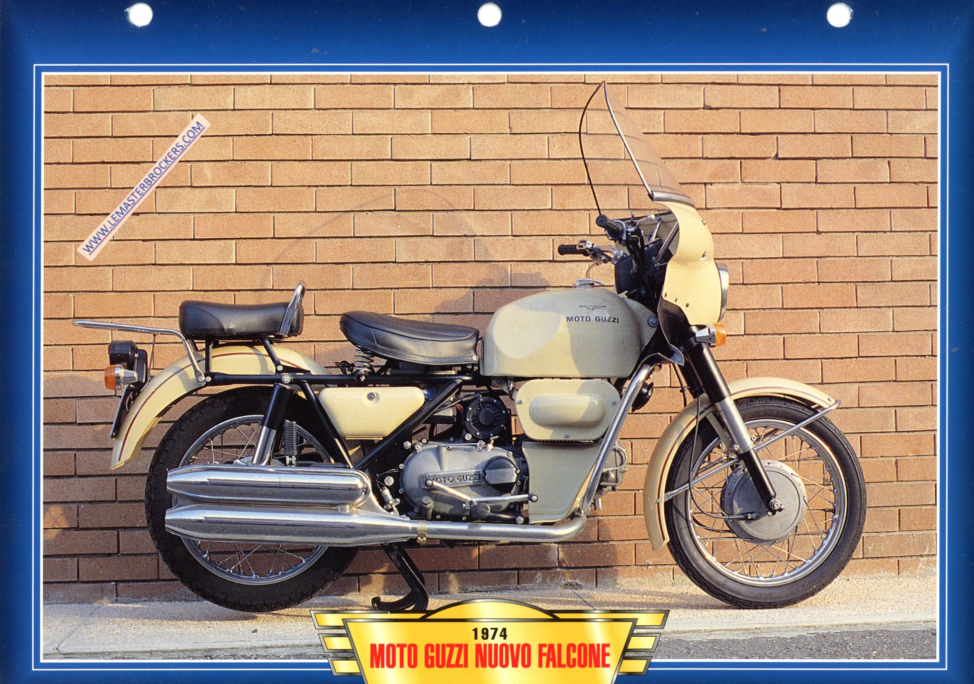 DOCUMENT MOTO GUZZI NUOVO FALCONE 1974 - FICHE MOTO