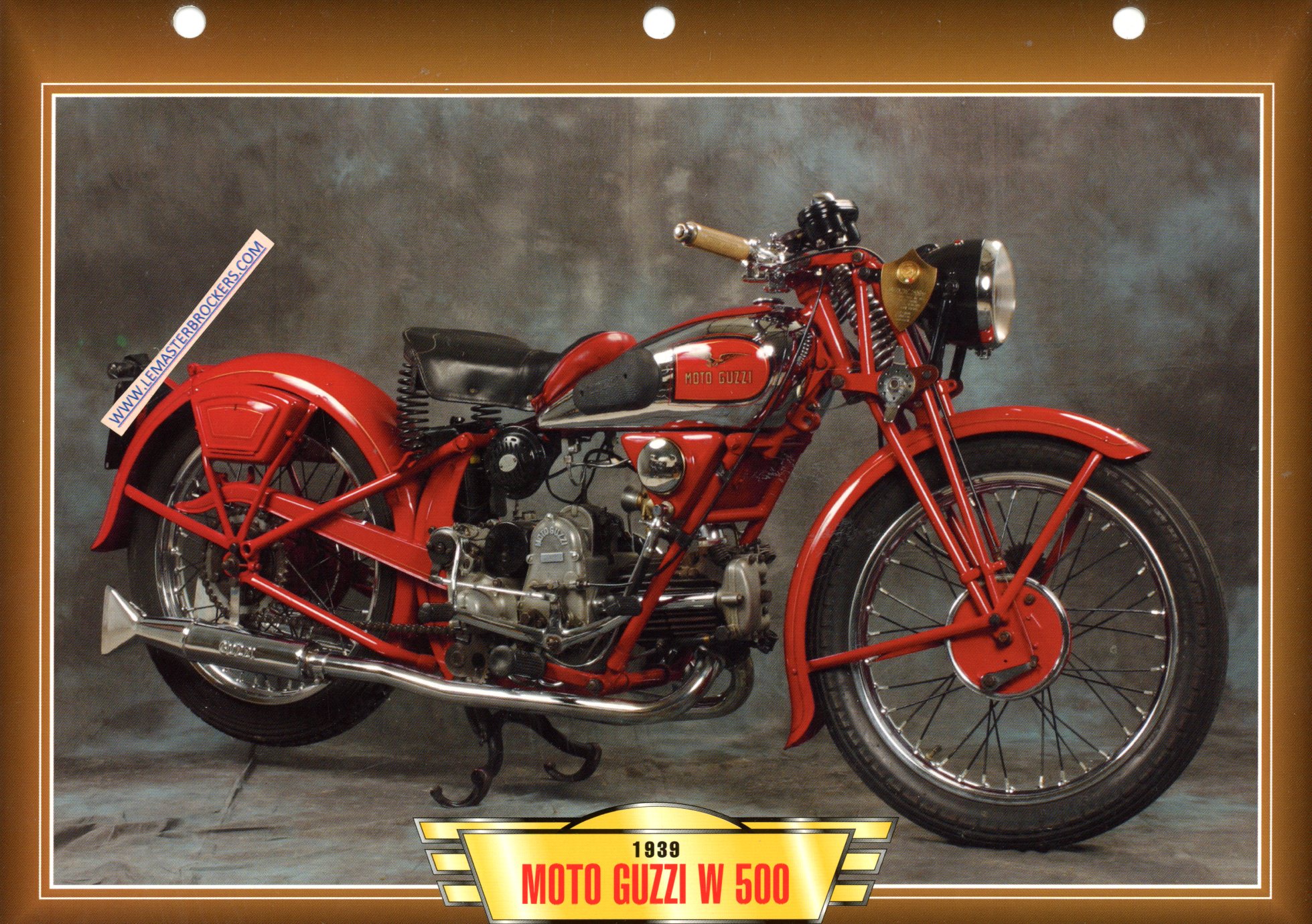 DOCUMENT MOTO GUZZI W500 1939
