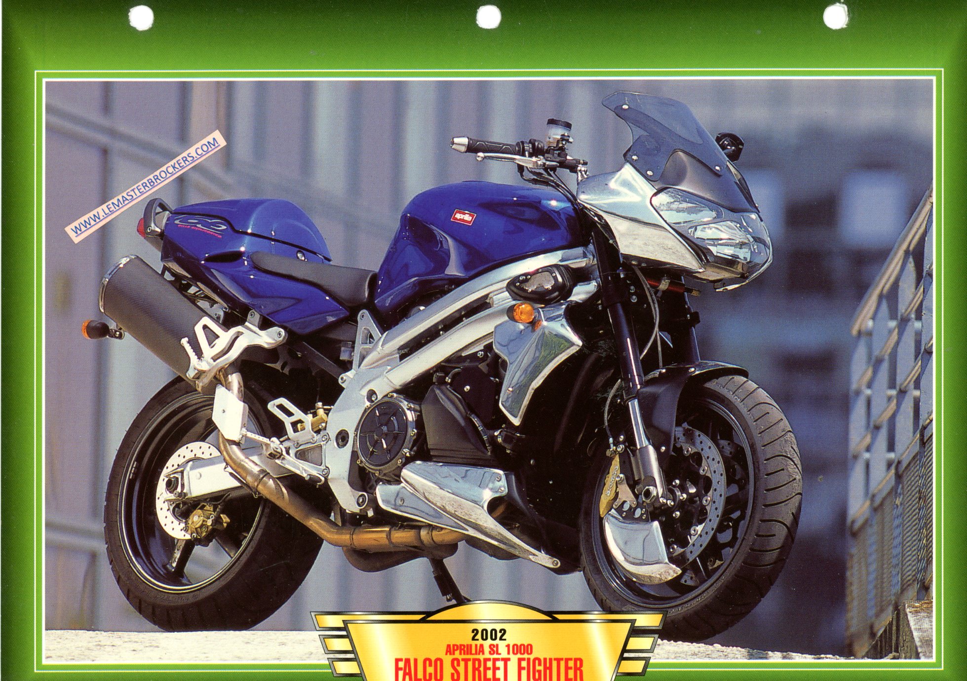 DOCUMENT MOTO APRILIA SL1000 FALCO STREET FIGHTER 2002