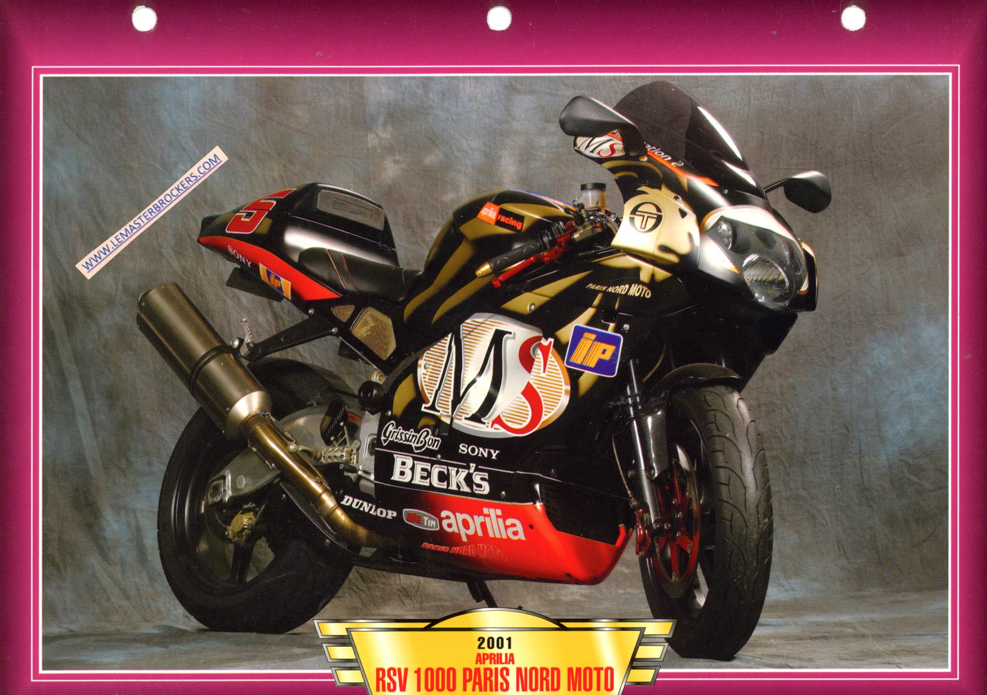 DOCUMENT MOTO APRILIA RSV 1000 PARIS NORD 2001