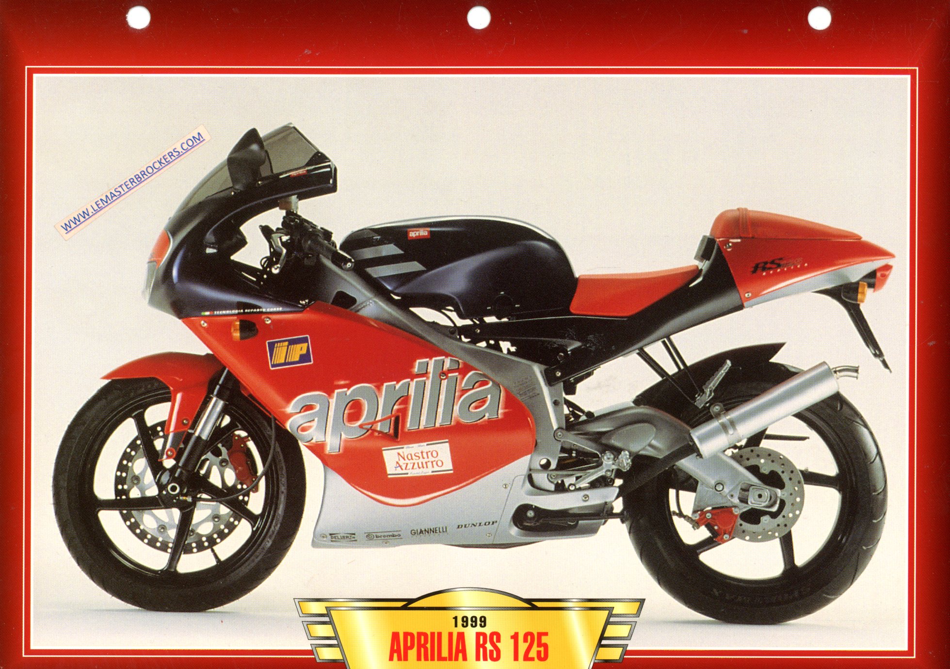 DOCUMENT MOTO APRILIA RS 125 1999 RS125