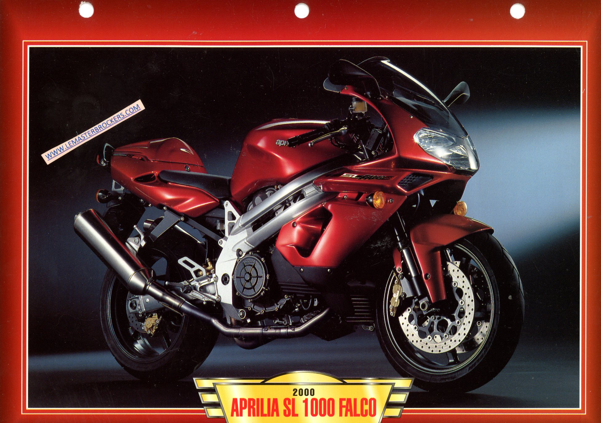 DOCUMENT MOTO APRILIA SL1000 FALCO 2000 - FICHE MOTO