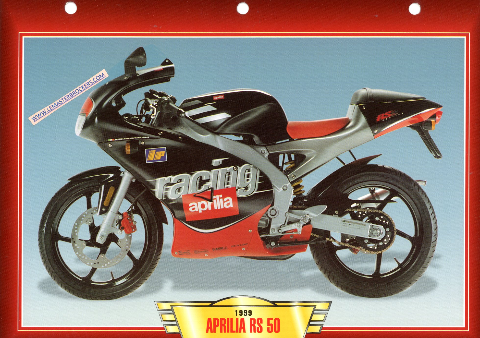 DOCUMENT MOTO APRILIA RS 50 1999 R50 - FICHE MOTO