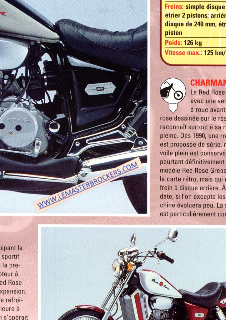 fiche moto APRILIA RED ROSE 125 1994