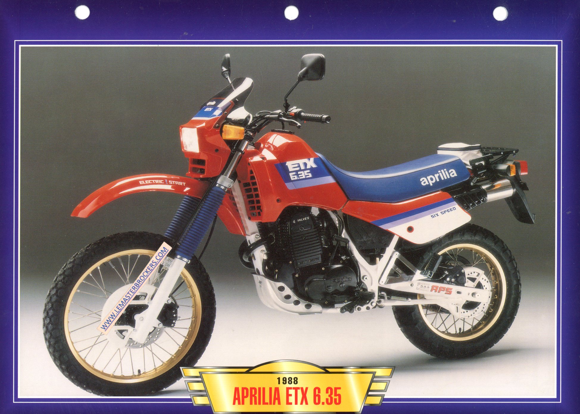 DOCUMENT MOTO APRILIA ETX 6.35 1988