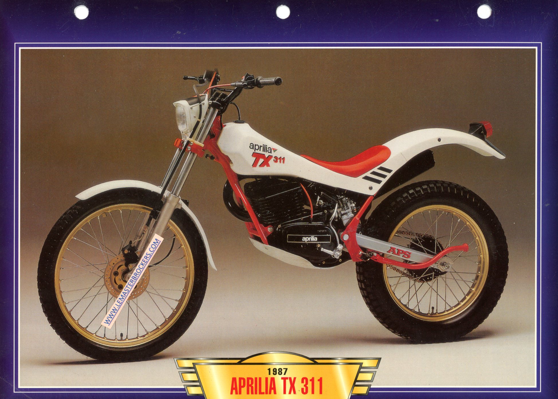 DOCUMENT MOTO TRIAL APRILIA TX 311 1987 TX311