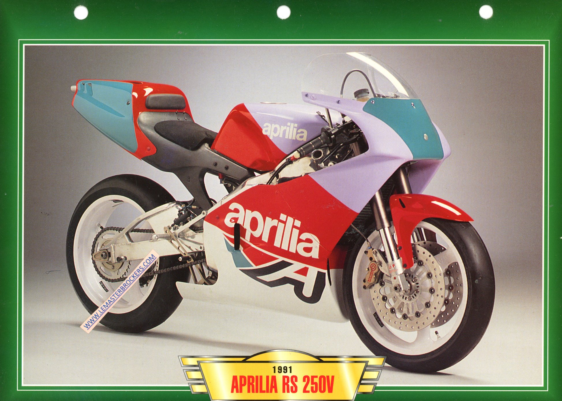 FICHE DOCUMENT MOTO APRILIA RSV 250V 1991 RSV250 V