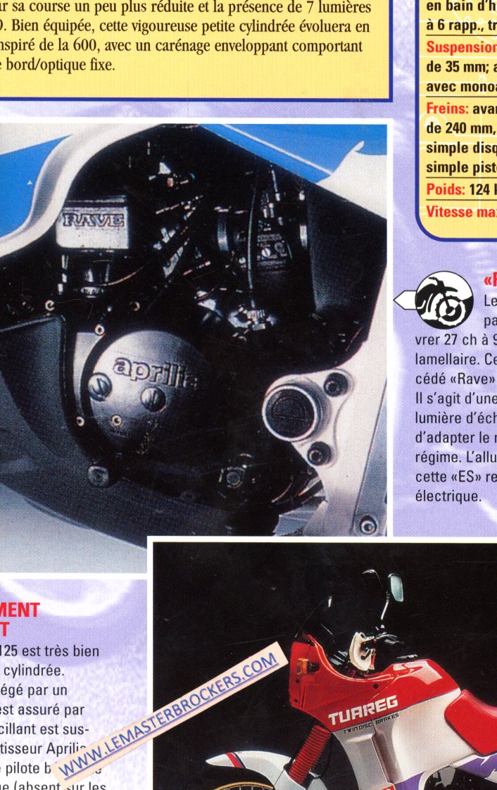 FICHE MOTO APRILIA TUAREG 125 ES