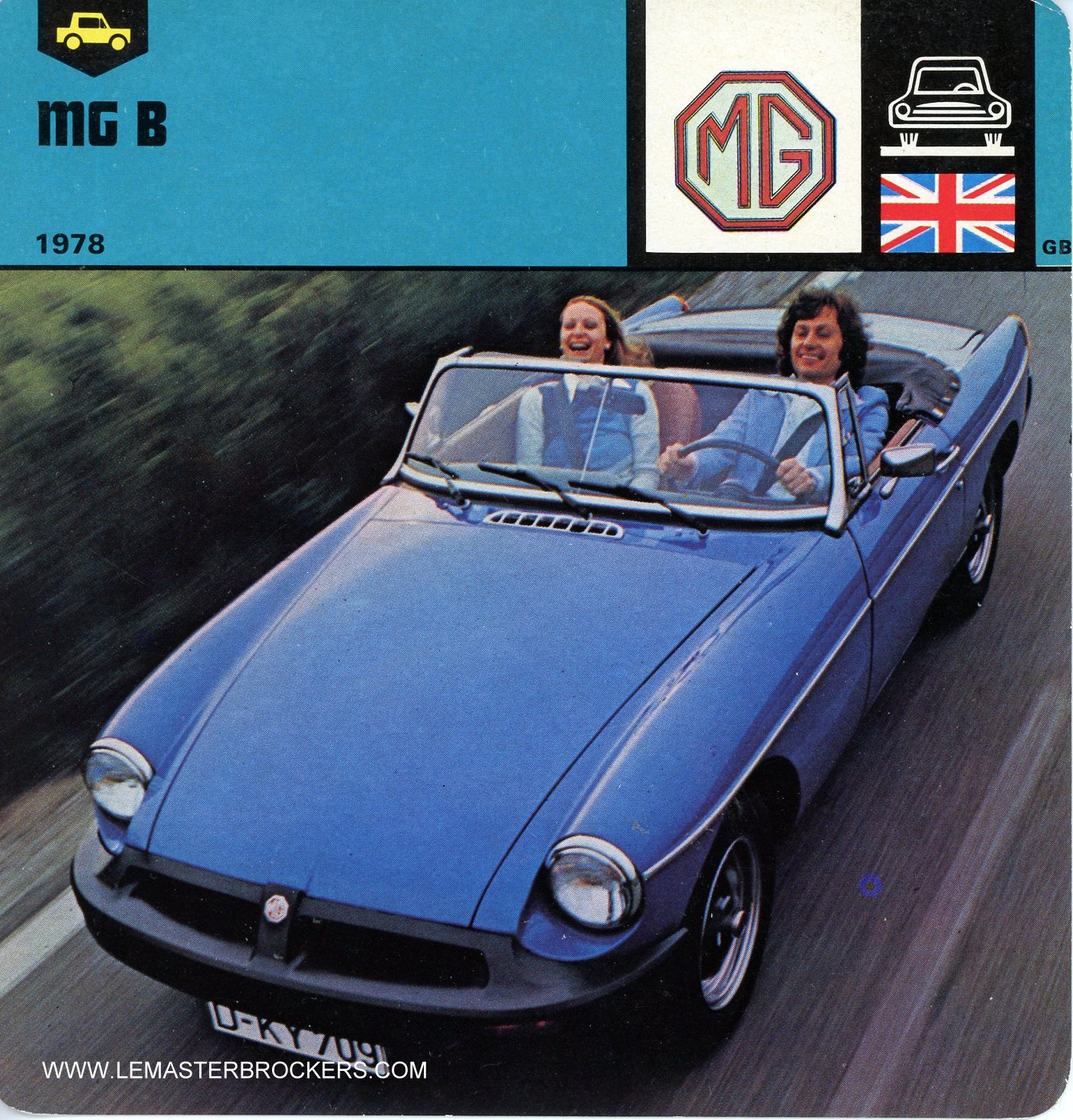 FICHE AUTO MG B - 1978 - MGB