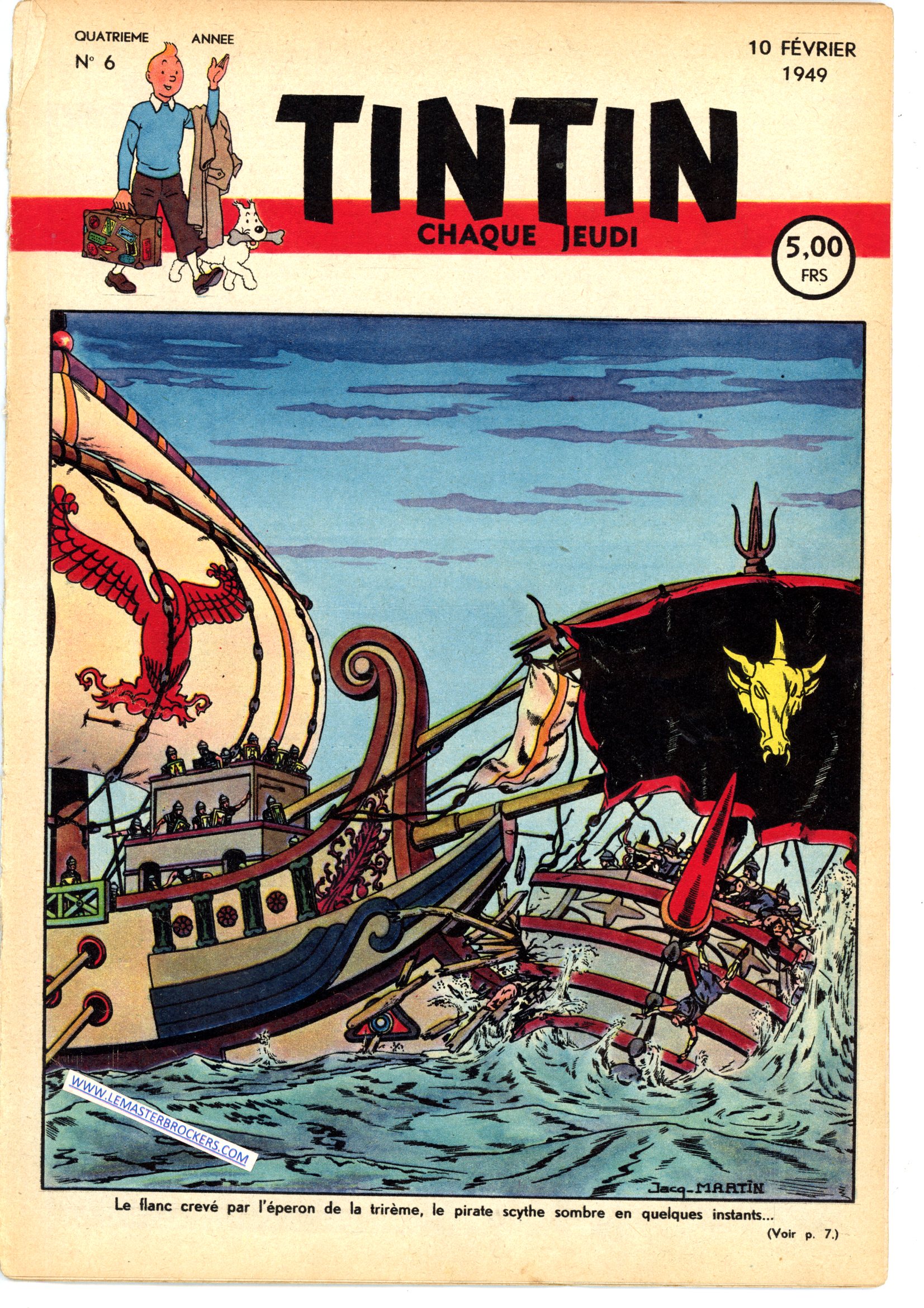 JOURNAL DE TINTIN 1949 DU 10 FEVRIER