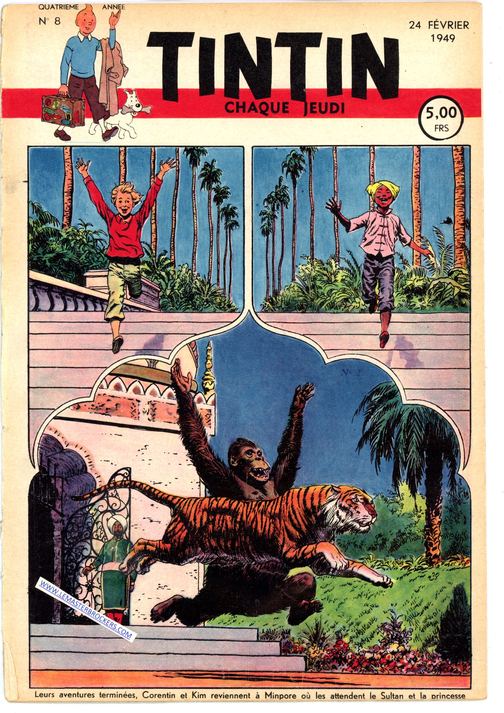 JOURNAL DE TINTIN 1949 DU 24 FEVRIER