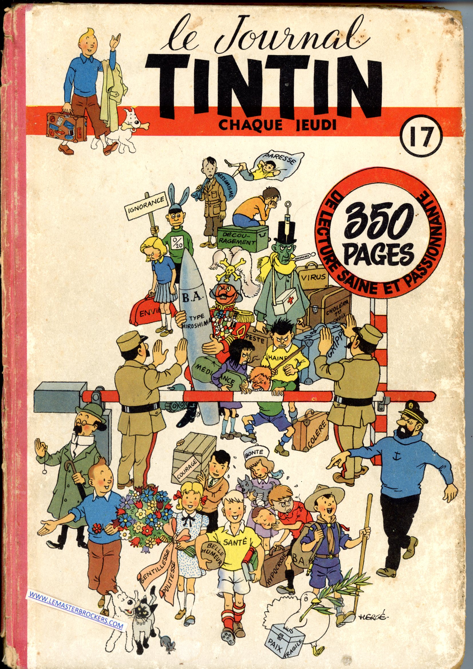 JOURNAL DE TINTIN RELIURE RECUEIL n° 17 1951