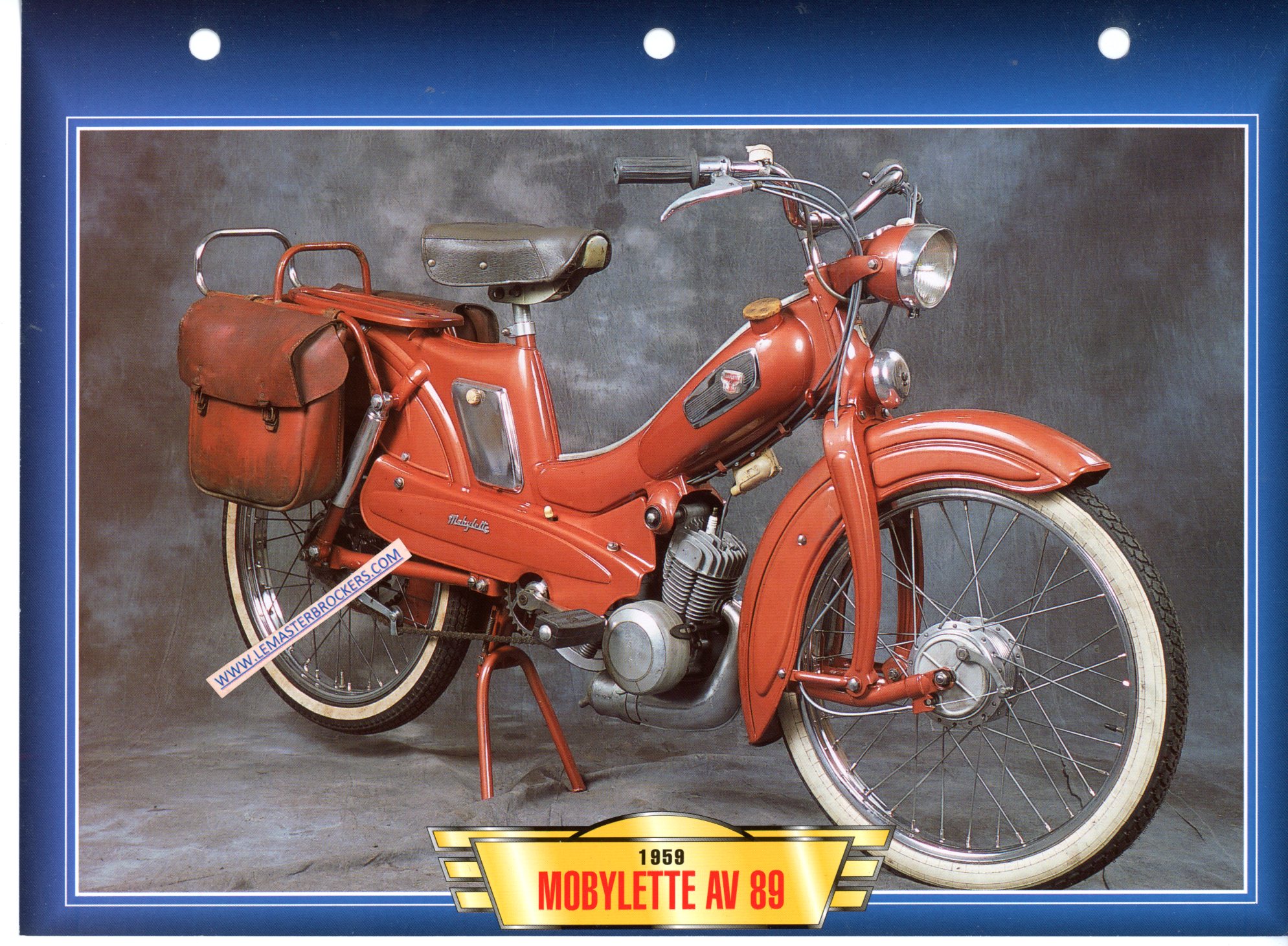 DOCUMENT MOBYLETTE AV 89 AV89 1959