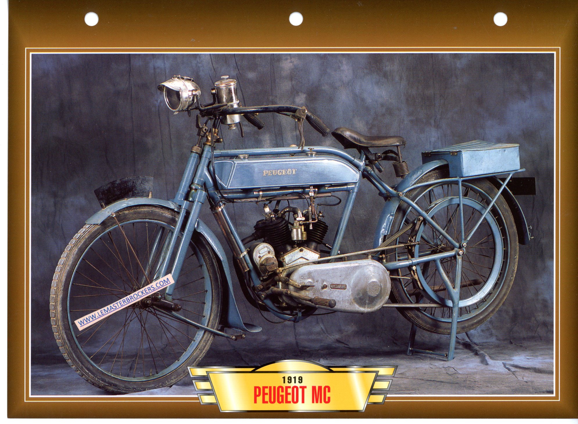 DOCUMENT MOTO PEUGEOT MC 1919 - FICHE MOTO