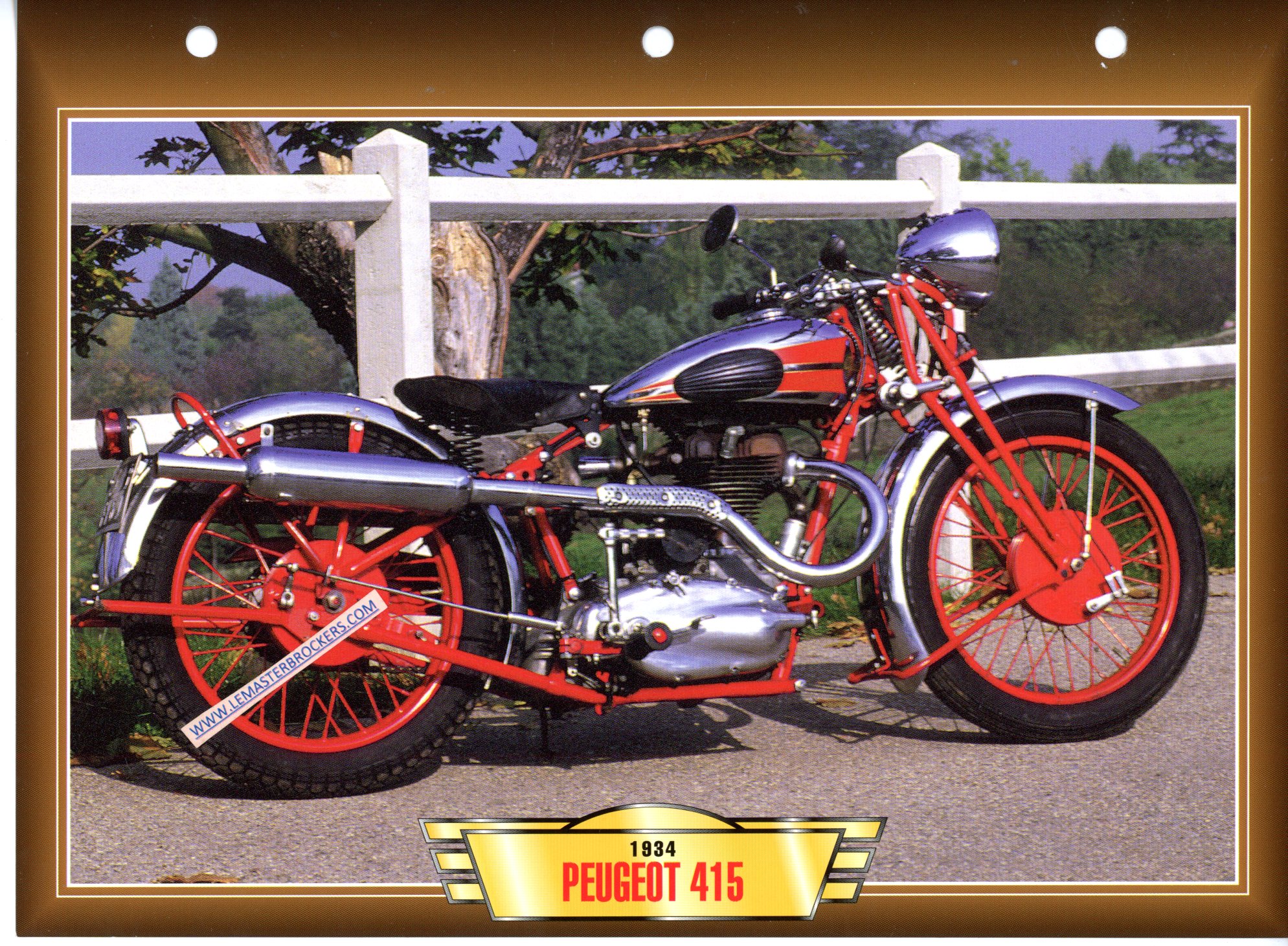 DOCUMENT MOTO PEUGEOT 415 1934
