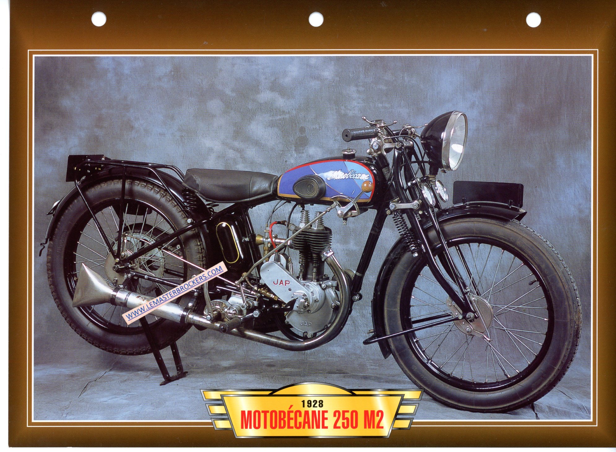 DOCUMENT MOTOBECANE 250 M2 1928