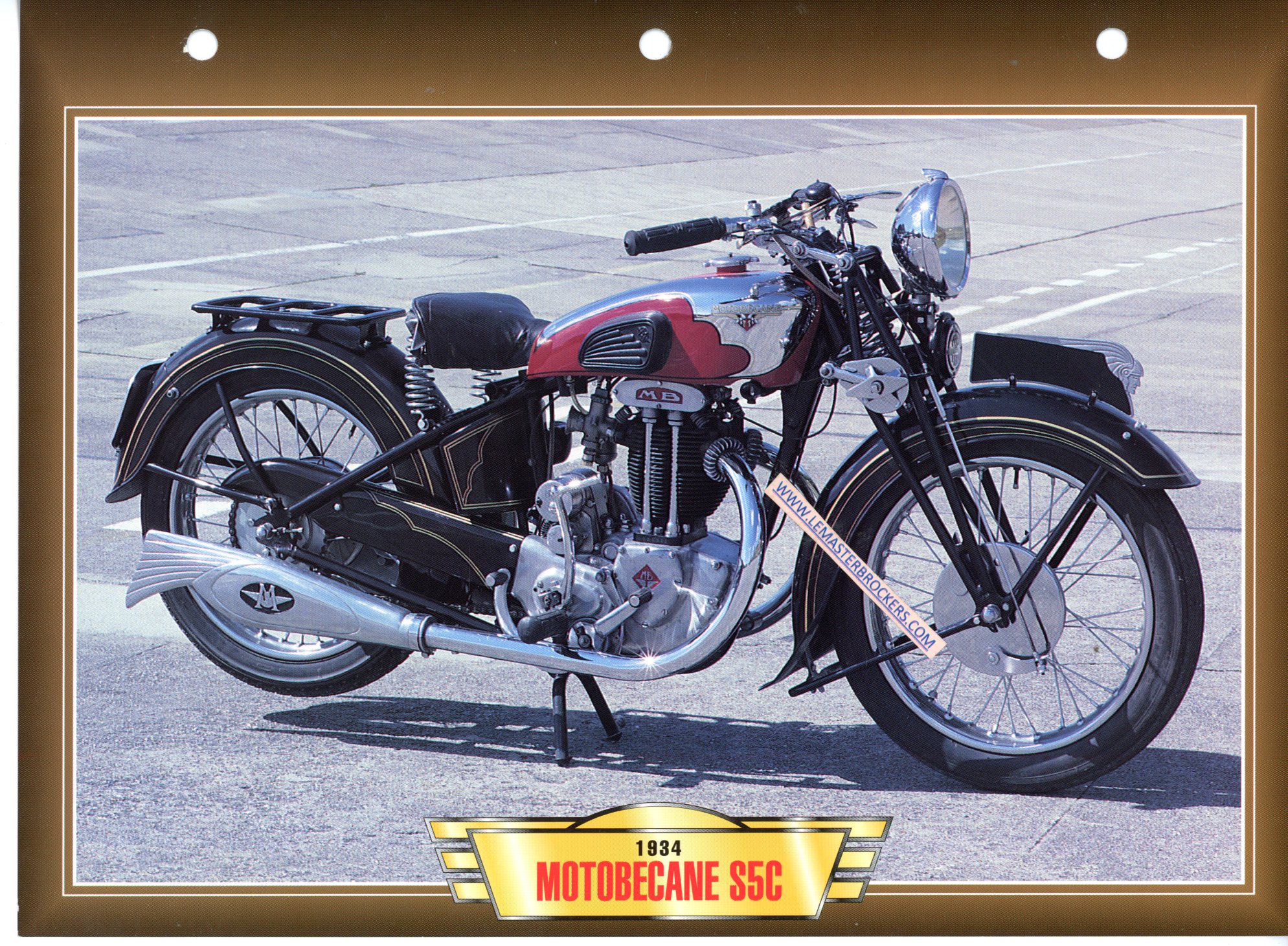 DOCUMENT MOTOBECANE S5 C S5C 1934