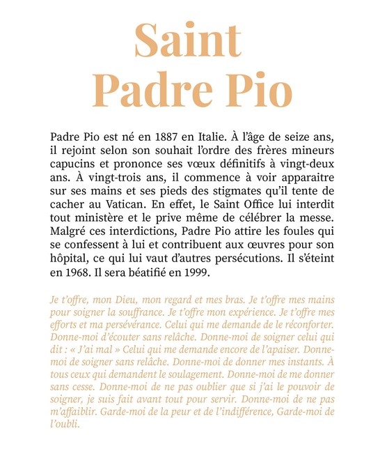 LIVRET SAINT PADRE PIO - PRIERES NEUVAINES ET LITANIES