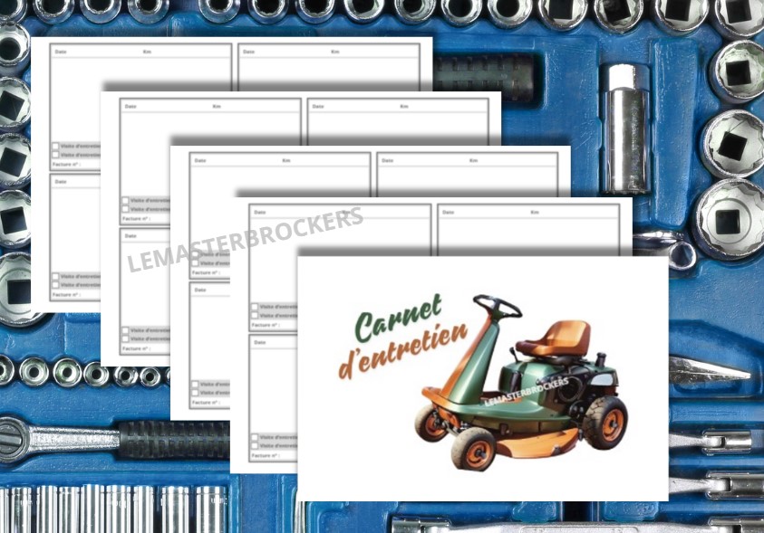 CARNET ENTRETIEN RESTAURATION TONDEUSE AUTOPORTEE