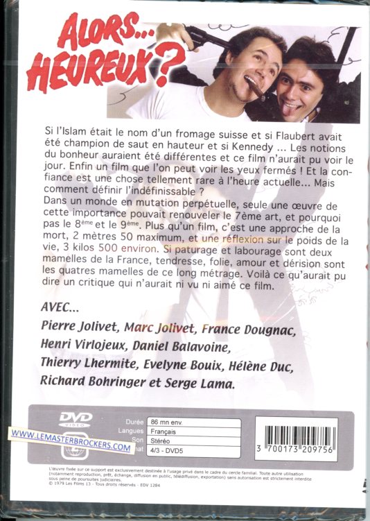 dvd ALORS HEUREUX - 3700173209756