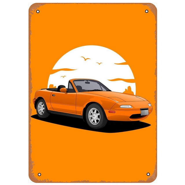 PLAQUE METAL DECO MAZDA MX-5 YOUNGTIMER