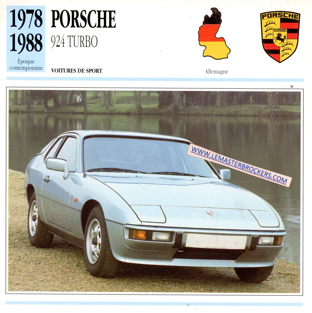DOCUMENT FICHE AUTO PORSCHE 924 TURBO 1978 1988