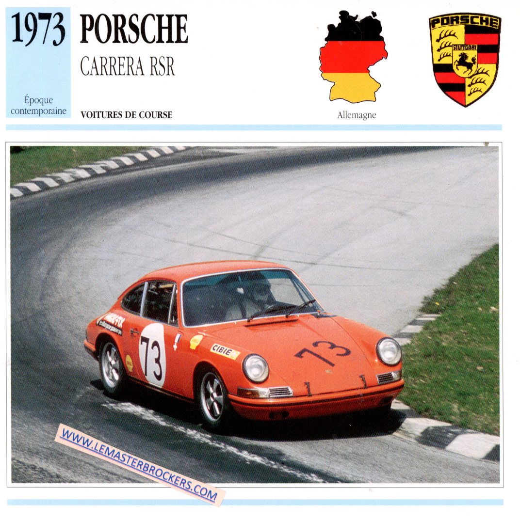 DOCUMENT FICHE AUTO PORSCHE CARRERA RSR 1973