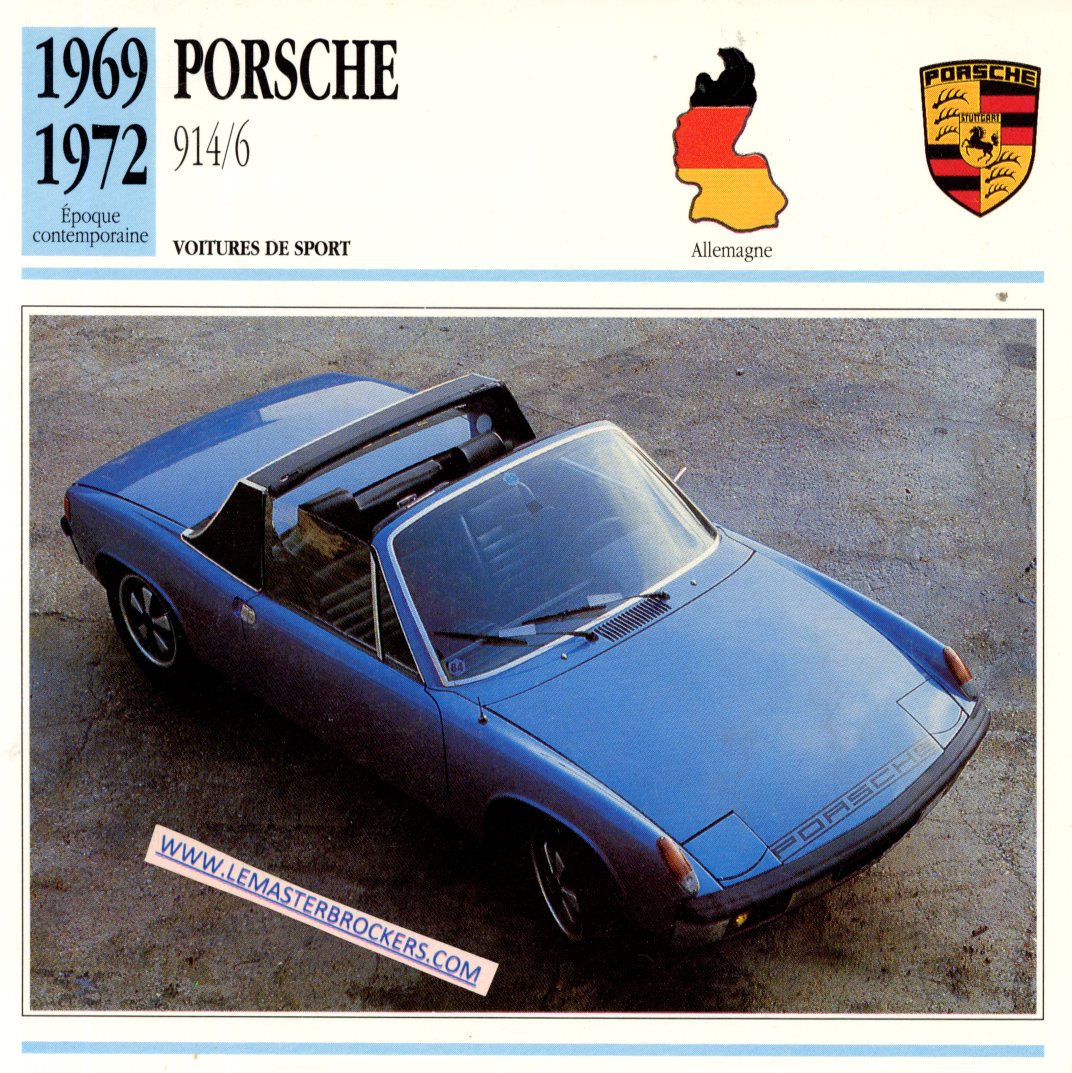 DOCUMENT FICHE AUTO PORSCHE 914 /6 914-6 1969 1972
