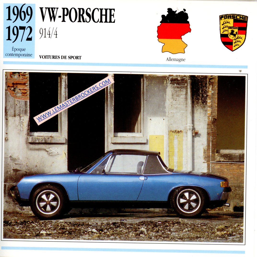 DOCUMENT FICHE AUTO PORSCHE 914 /4 914-4 1969 1972