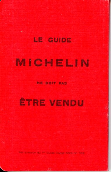 GUIDE ROUGE MICHELIN EDITION 1900
