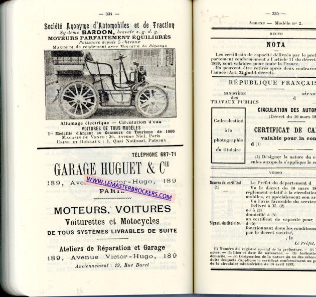 GUIDE MICHELIN EDITION 1900 FAC-SIMILE