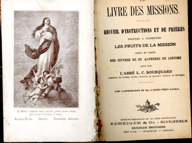 DES MISSIONS ET IMAGES PIEUSES BOOK ANTIQUE