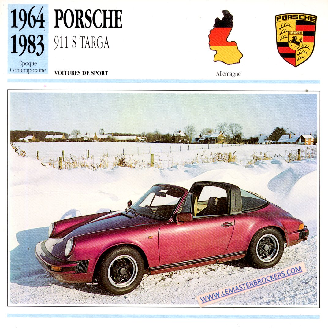 DOCUMENT FICHE AUTO PORSCHE 911 S TARGA 911S 1964 1983
