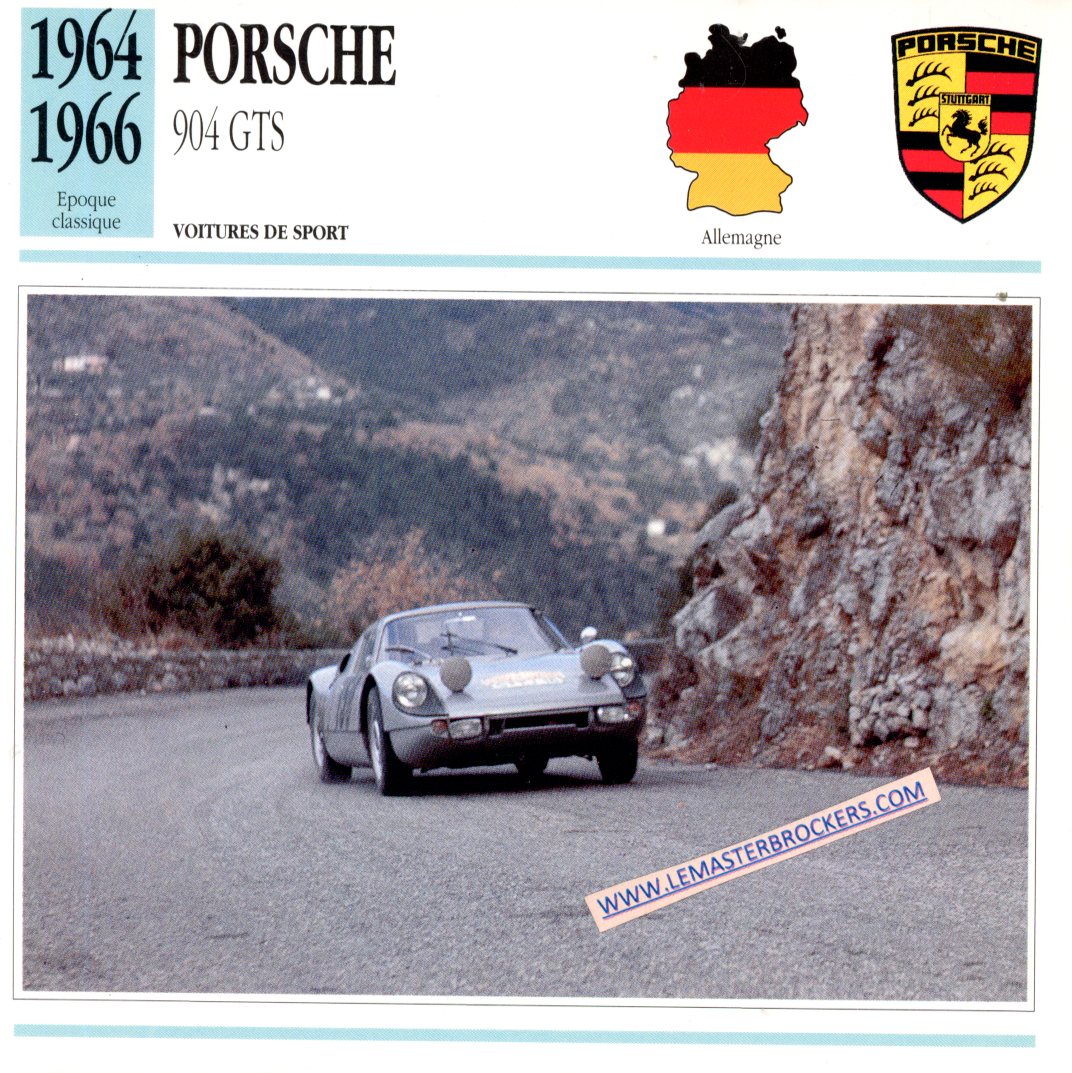 DOCUMENT FICHE AUTO PORSCHE 904 GTS 1964 1966