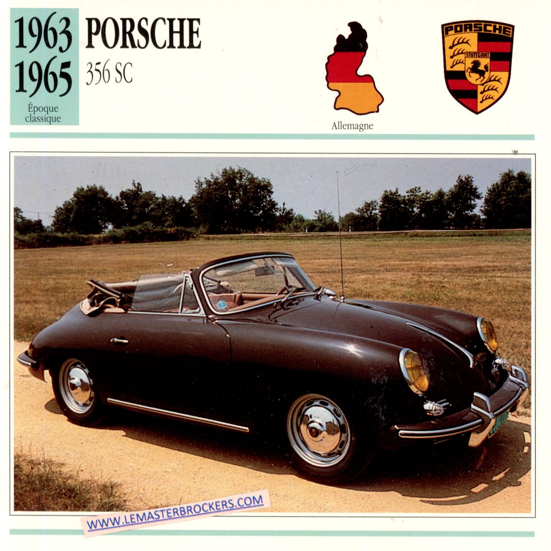 DOCUMENT FICHE AUTO PORSCHE 356 SC 356SC 1963 1965