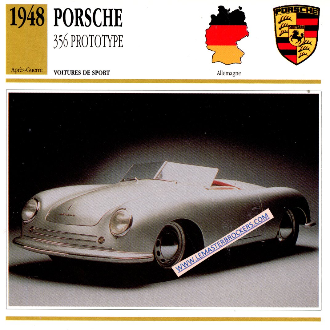 DOCUMENT FICHE AUTO PORSCHE 356 PROTOTYPE 1948