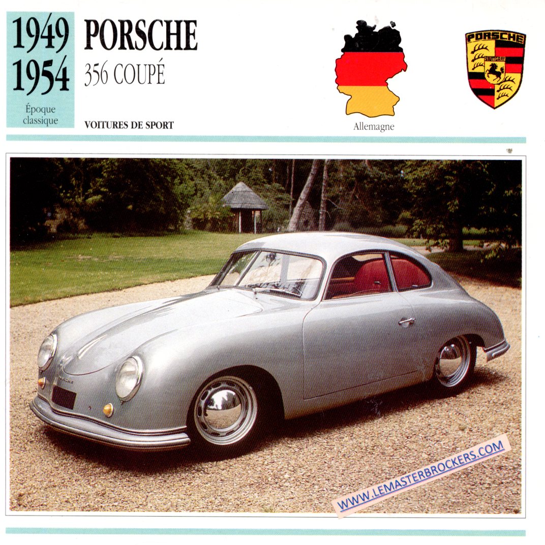 DOCUMENT FICHE AUTO PORSCHE 356 COUPE 1949 1954