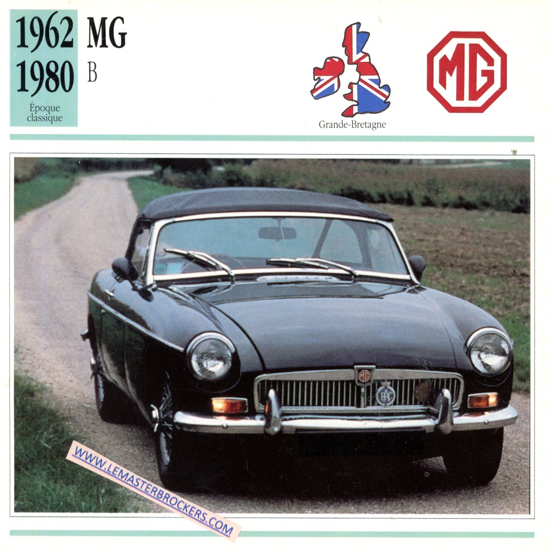 DOCUMENT FICHE AUTO MG B MGB 1962 1980