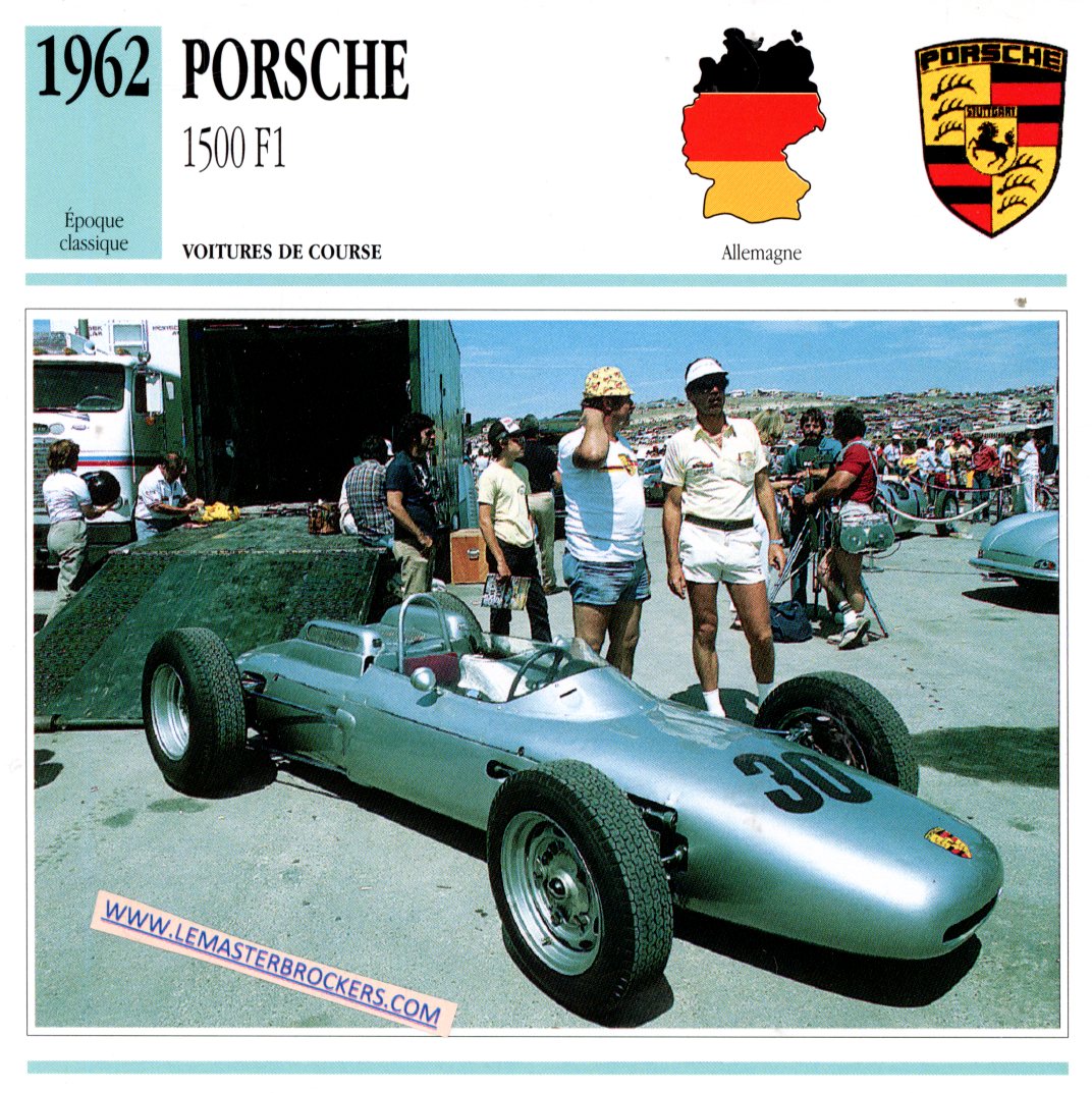DOCUMENT FICHE AUTO PORSCHE 1500 F1 1962