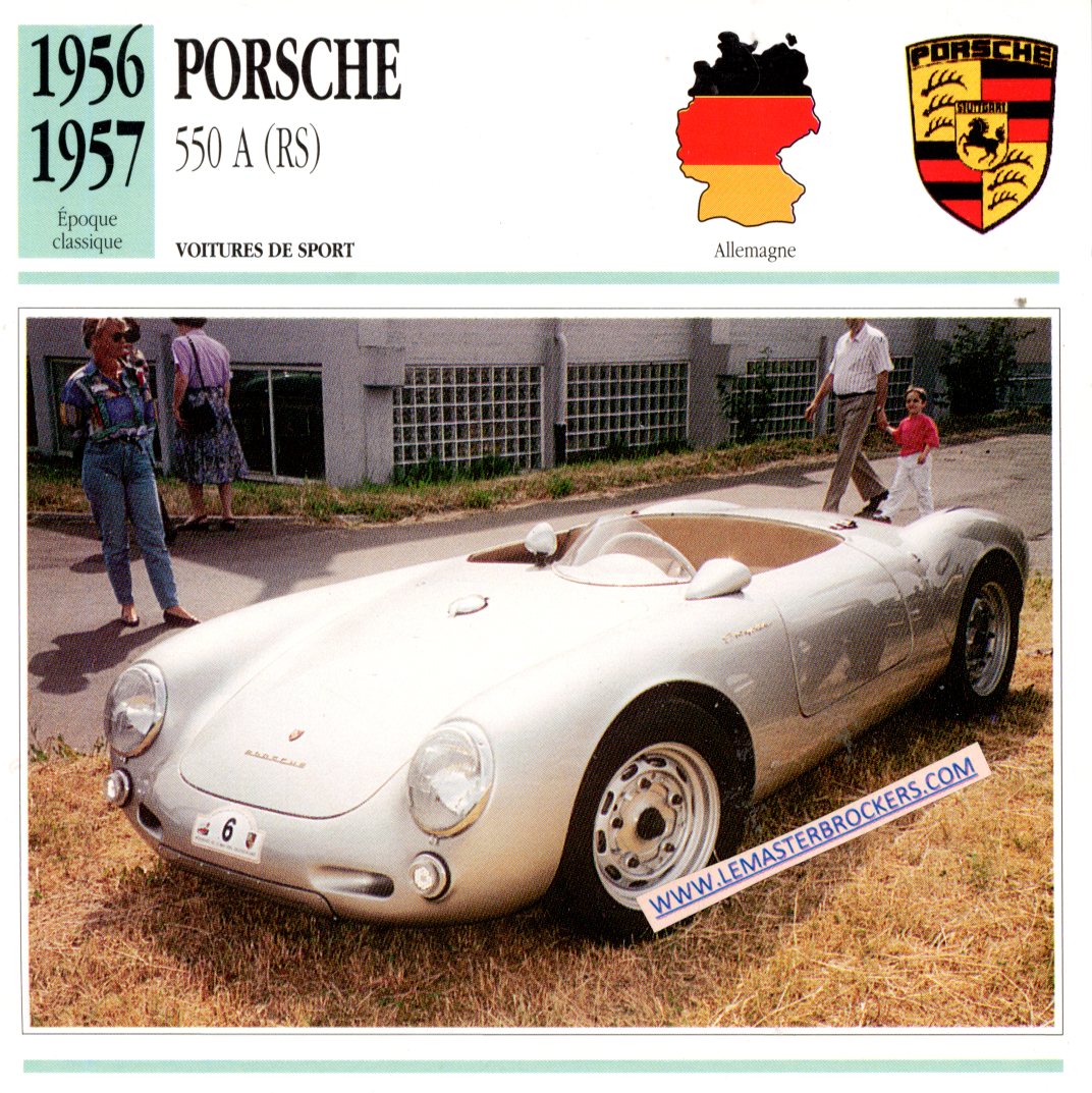 DOCUMENT FICHE AUTO PORSCHE 550 A 550A RS 1956 1957