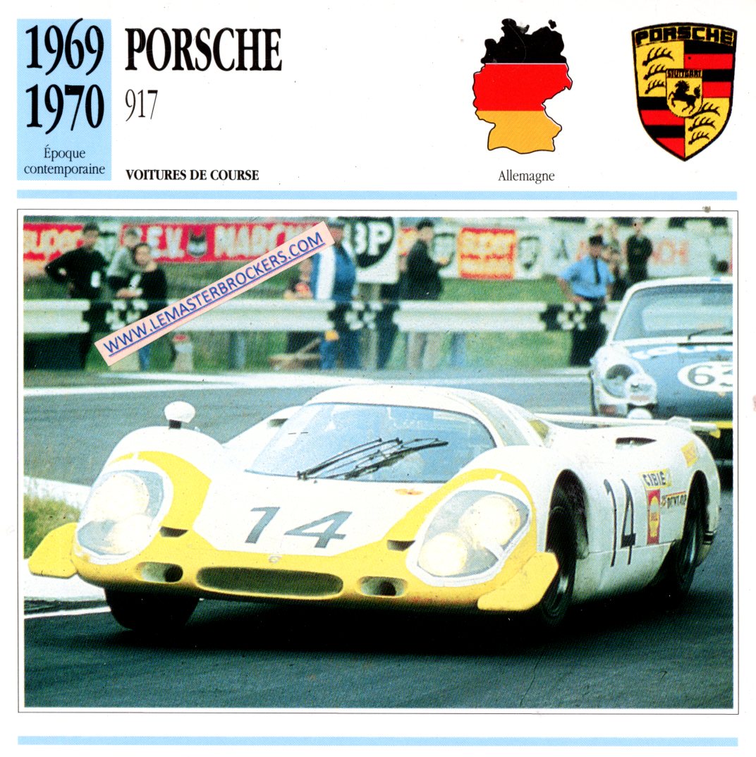 DOCUMENT FICHE AUTO PORSCHE 917 1969 1970