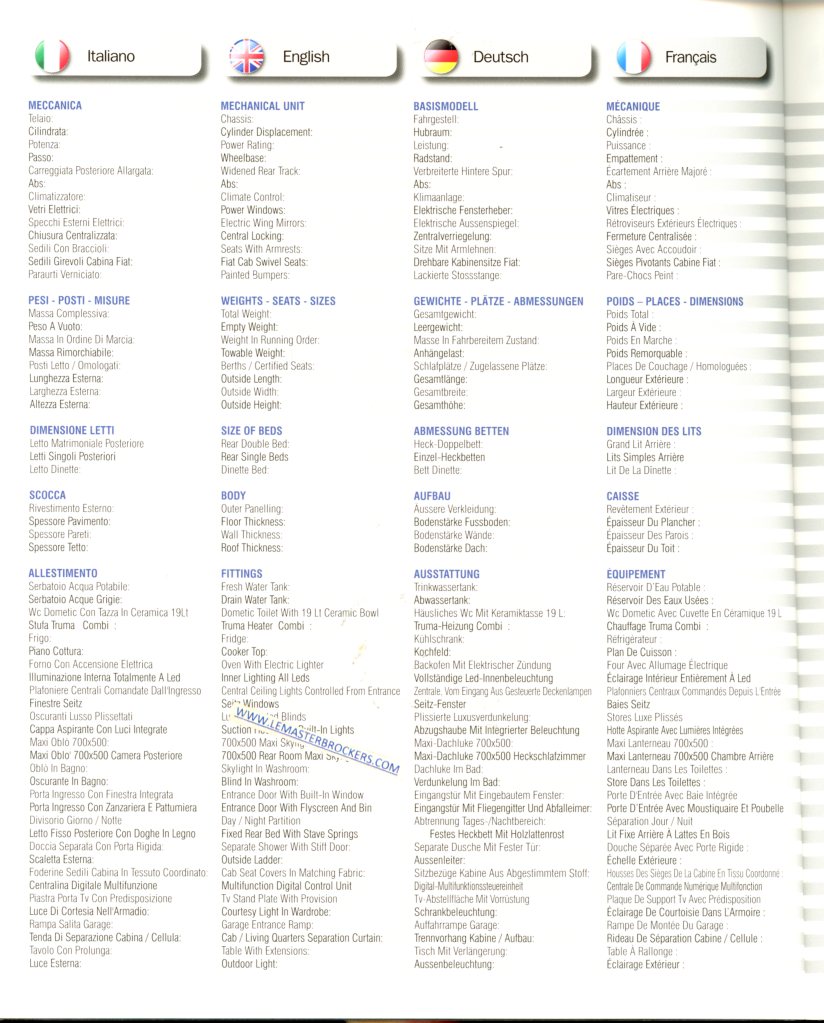 CATALOGUE CAMPING-CAR GIOTTILINE 2010 2011