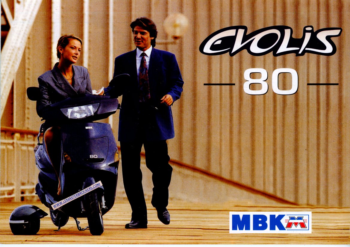 BROCHURE SCOOTER MBK EVOLIS 80 EN ALLEMAND