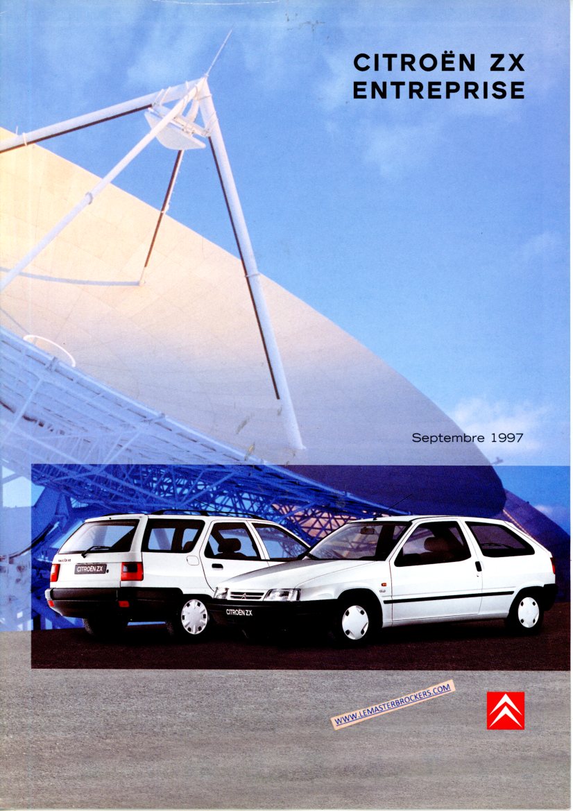 BROCHURE CITROEN ZX ENTREPRISE 1997