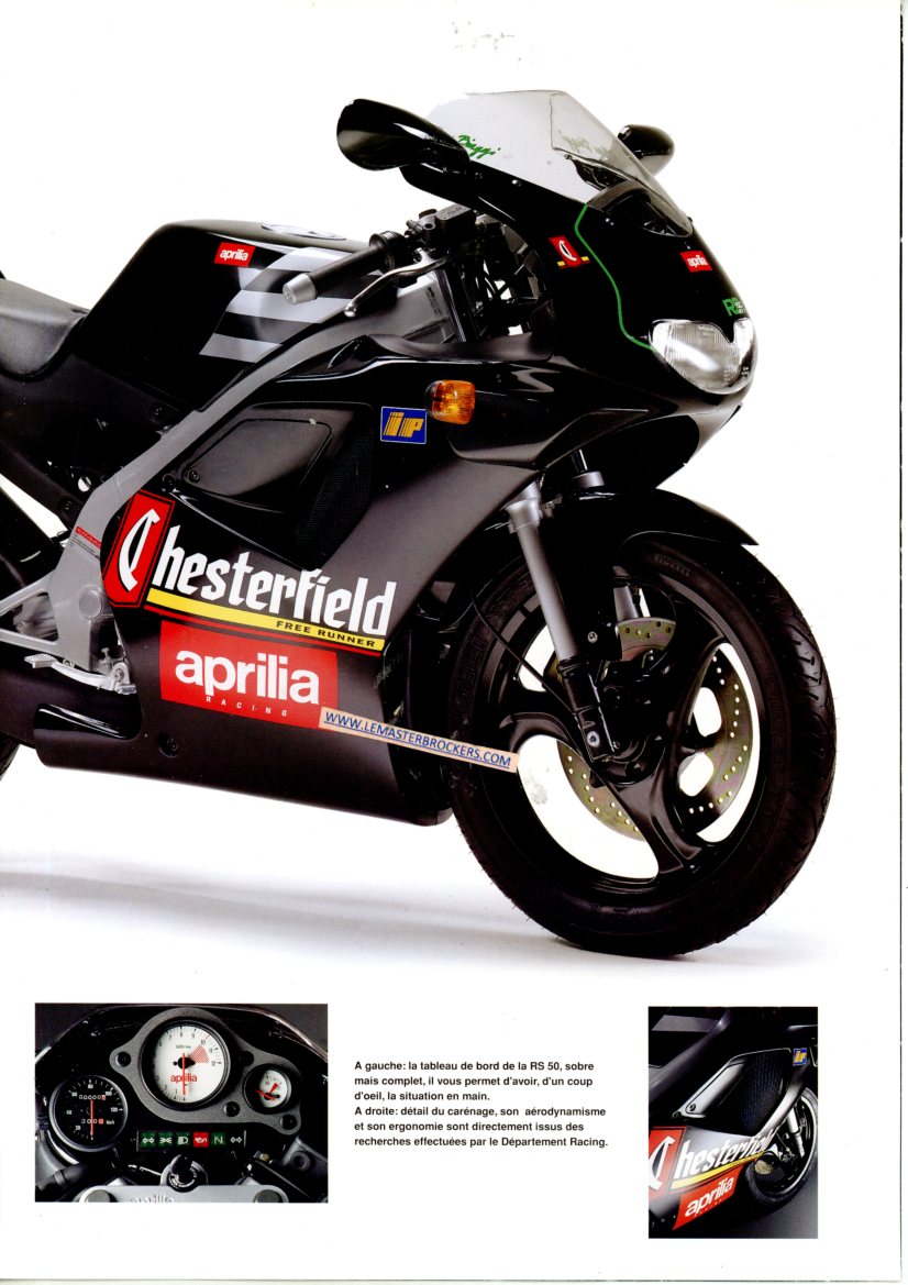BROCHURE APRILIA RS 50 RS50 DE 1996