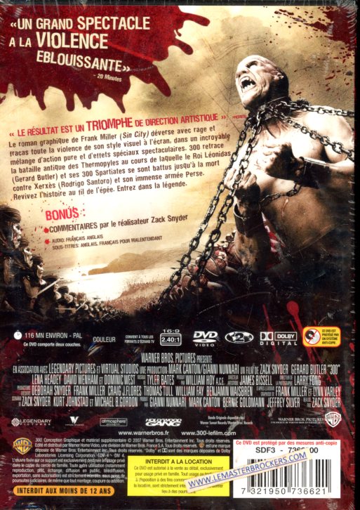 DVD DU FILM 300