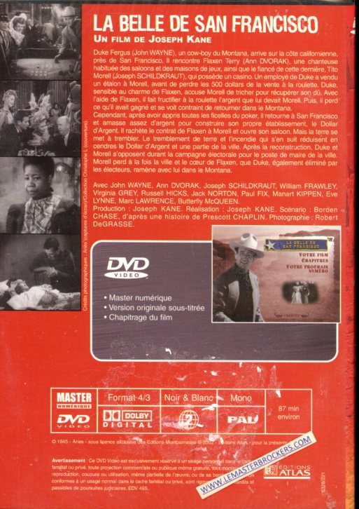 DVD FILM LA BELLE DE SAN FRANCISCO - JOHN WAYNE - WESTERN
