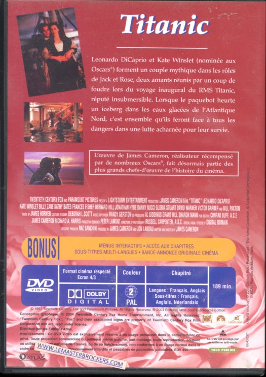 FILM DVD TITANIC